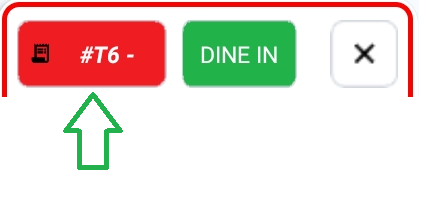KDS order ticket with the table number highlighted in red, indicating a refired item